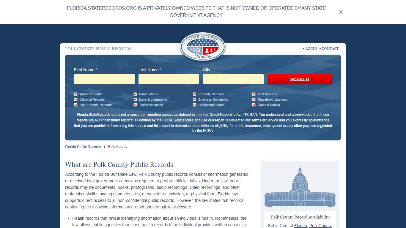 POLK COUNTY PUBLIC RECORDS - Florida State Records
